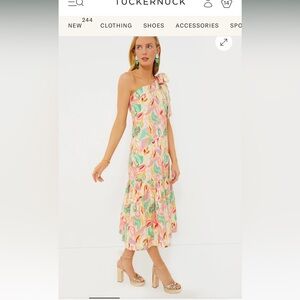 Hyacinth House Multi Abstract Floral One Shoulder Orla Dress XXS tuckernuck